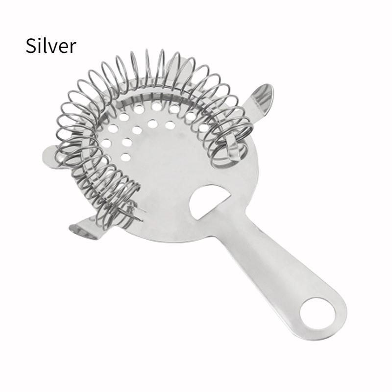Hot Useful Stainless Steel Strainer Bar Strainer Deluxe Strainer Cocktail Strainer For  Drinkware Bar Accessorie Bar Tools