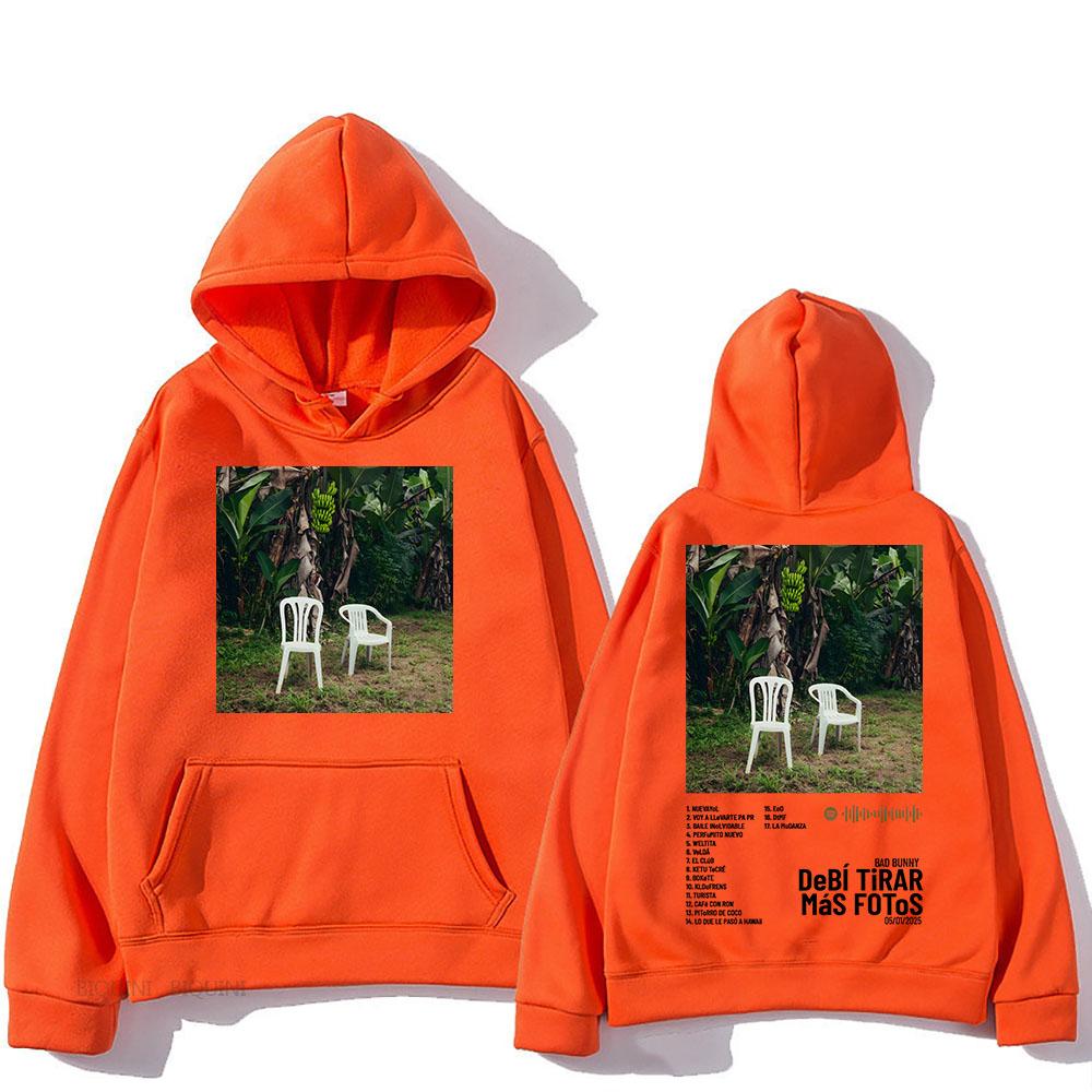 

Новий альбом 2025 року Debí Tirar Más Fotos Толстовки DTMF з графічним принтом Bad Bunny, зимові повсякденні топи M помаранчевий