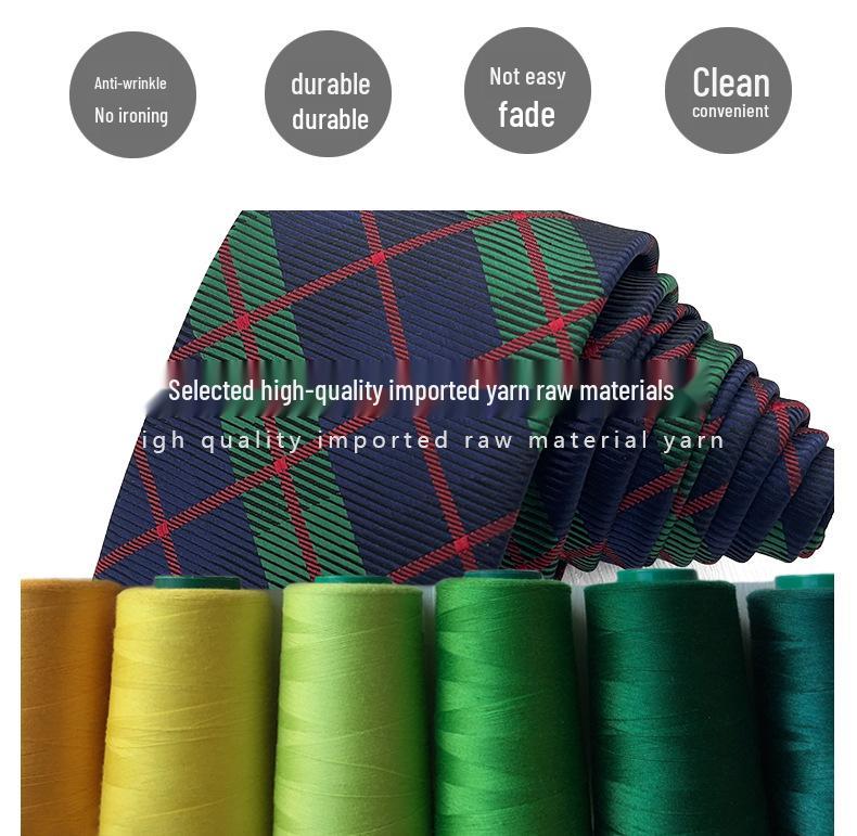 Luxury Men's Jacquard Christmas Tie - High-end Polyester Fashion