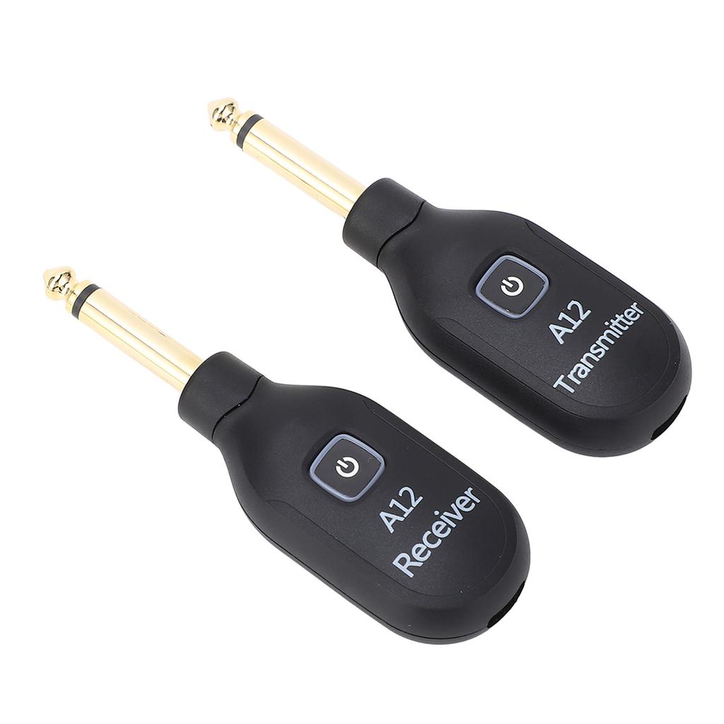 Bezprzewodowy System Gitarowy 2,4 GHz Wtyk 6,35 mm Zasięg 30 m Bezprzewodowy Nadajnik i Odbiornik do Gitary Basowej Vi