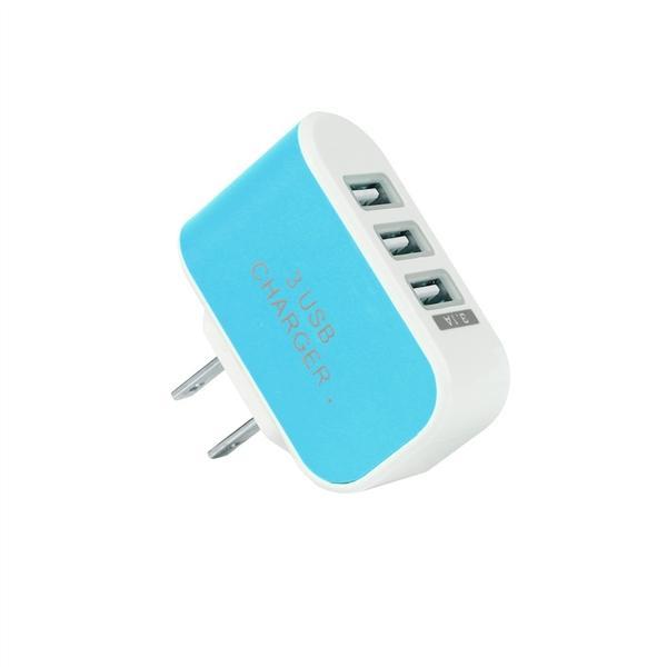 Buy Three USB Ports Outlet Wall Charger AC Power Adapter 3.1A Fast ...