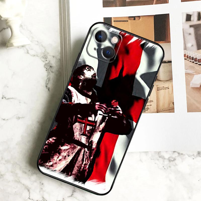 Knights Templar Coat of Arms Phone Case For iPhone 17 16 15 13 12 11 14 Pro Max Plus 12 13 Mini 16e 17 Air Cover Coque