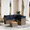 VidaXL Garden Lounge Set with Cushions 6 Pcs, Patio Sofas, Furniture Set, Outdoor Terrace Furniture, Grey 3255970