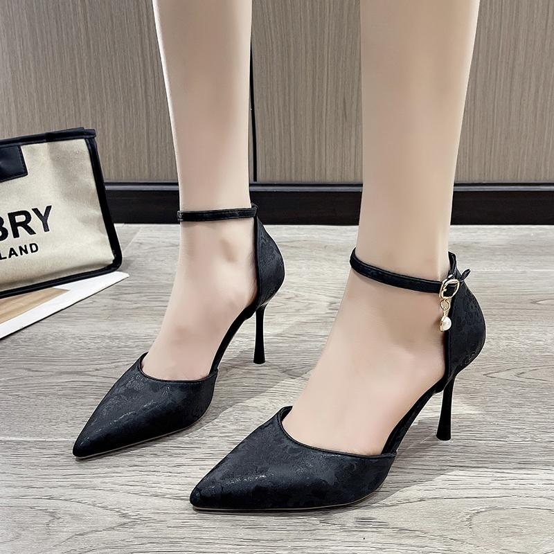 Fashion 2025 New Women's Sandals Summer New High Heels Pointed Toe Thin Heels Sandals Casual Fashion Temperament Heel Sandals