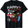 Happy 4th of July Patriotic American Flag USA Men Women T-Shirt Independence Day Commemoration Tee Tops Unisex Cotton Shirt