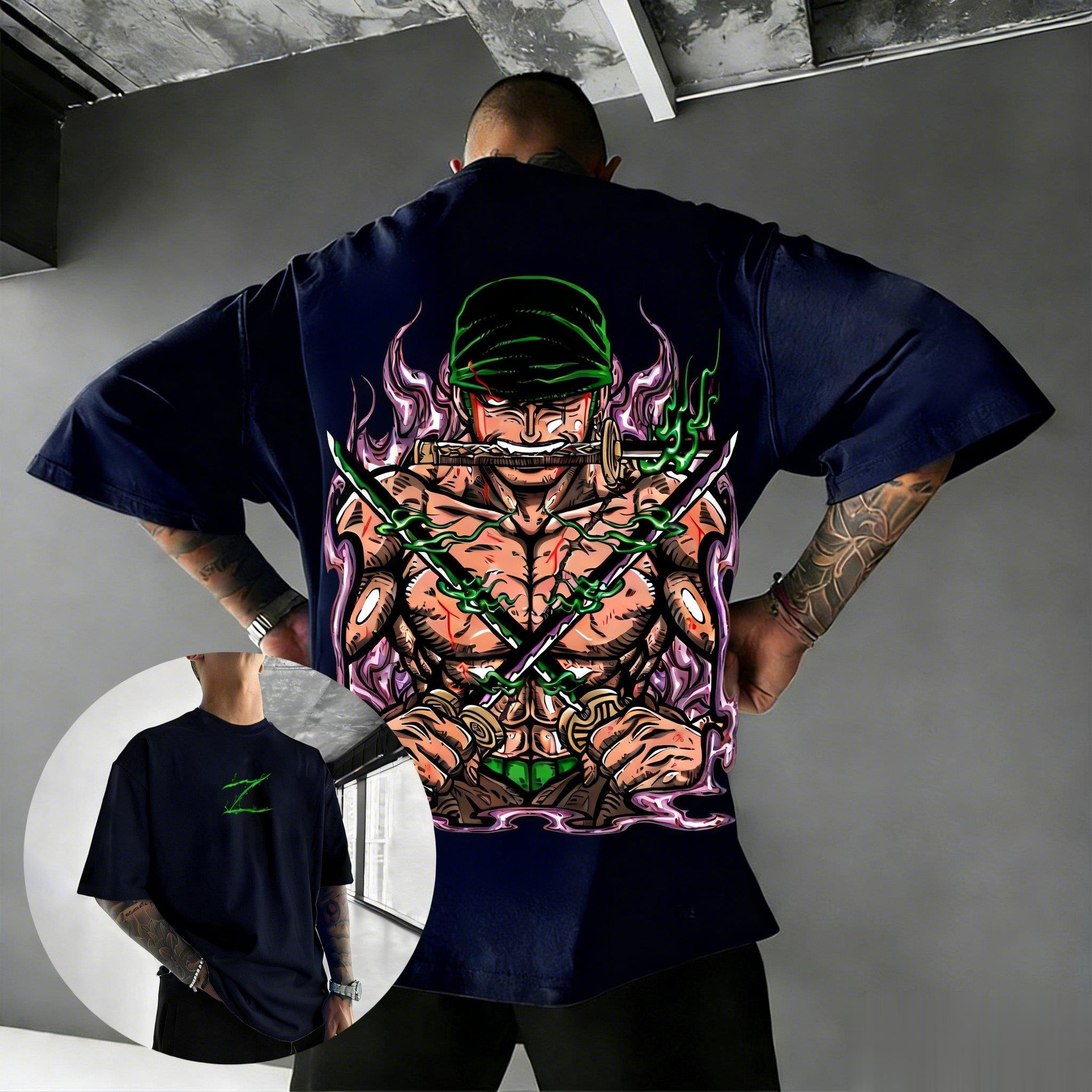

One Piece Zoro Graphic T Shirt Men Women Short Sleeve Tee Anime Print 2026 Summer Y2k Streetwear Oversized Casual Tops Unisex 2XL