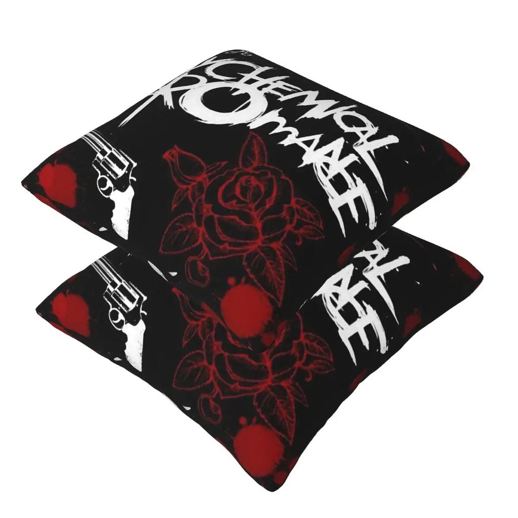 My C-Chemical R-Romance Band 2 Pcs Square Pillowcase Pillow Cover Cushion Decor Comfort Throw Pillow For Home Sofa