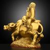All Copper Laozi Riding A Out Of The Pass Ornament Taoist Heavenly Lord Lao Tzu Bull Bronze Statue Home Entrance Office Dec
