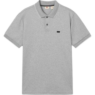 Levis Casual Soft Comfortable Solid Color Short Sleeve Polo Shirt Men Polo Shirts Gray 003MT-0000