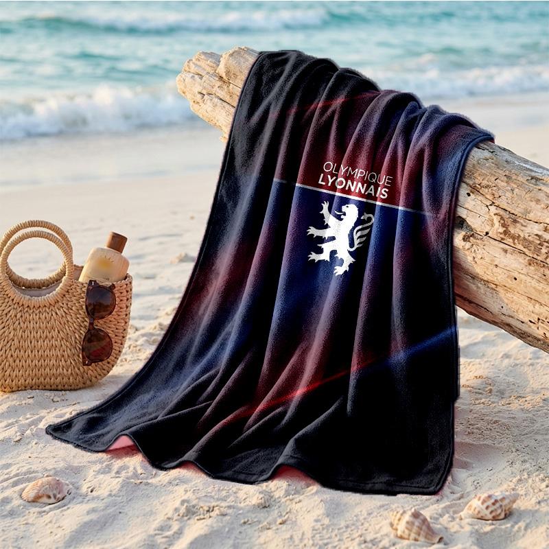 Telo da Spiaggia in Microfibra con Stampa Lyon FC Asciugatura Rapida Assorbente Grande per Spiaggia Nuoto Viaggio