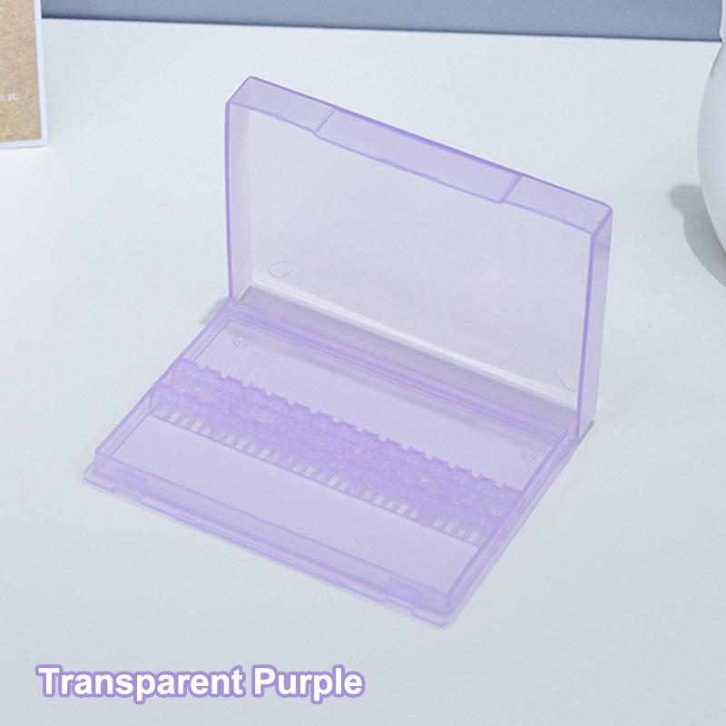14 Holes Nail Drill Bits Storage Box Nail Grinding Head Holder Stand Portable Manicure Organizer Storage Box