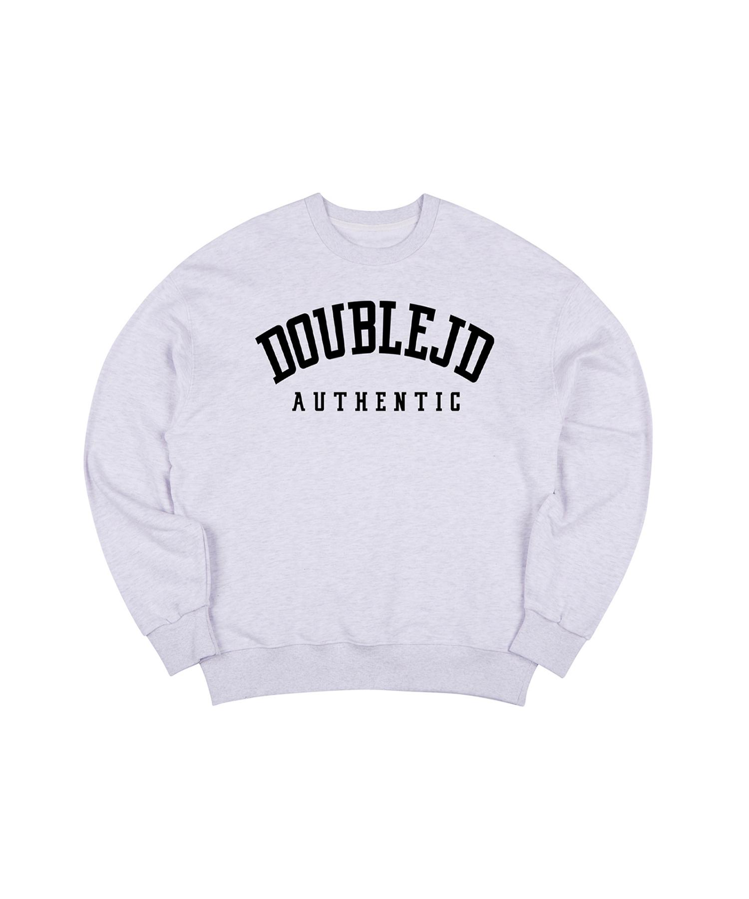 Double Jd Authentic Logo Sweatshirt (Light Gray) M