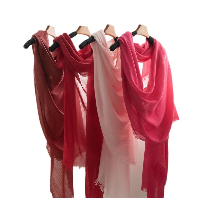 Spring And Summer New European And American Solid Color Thin Scarf, High-End And Versatile For Women, Long Air Conditioning Shawl, Sunscreen Scarf