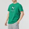 Puma Letter Logo Print Loose Fit Round Neck American Vintage Short Sleeve T-Shirt Men Tops Green 682070-86