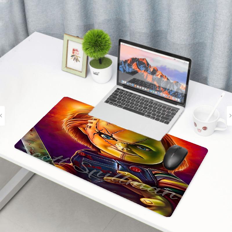 Bride of Chucky Print Mouse Pad, Anti‑Slip Desktop keyboard Mat, for PC Laptop Gaming Working Daily Use, Cool Festival Surprise Gift