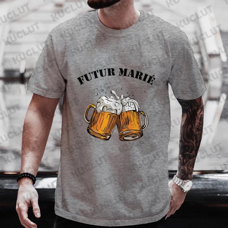 

Футболка с изображением французского пива на свадьбу Evg Team Future Groom Man Squad Boyfriend Single Farewell Tees Bachelor Party XXXXXL фуксия