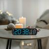 Digital Alarm Clock TEMP Humidity Date 2 Alarms Countdown Timing DST Snooze Table Clock Auto Dimmable 12/24H LED Clock for Decor