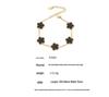 Qiongyao Multi-Color Agate Five-Petal Flower Stainless Steel Bracelet – Light Luxury, Best Friend Gift, In Stock.