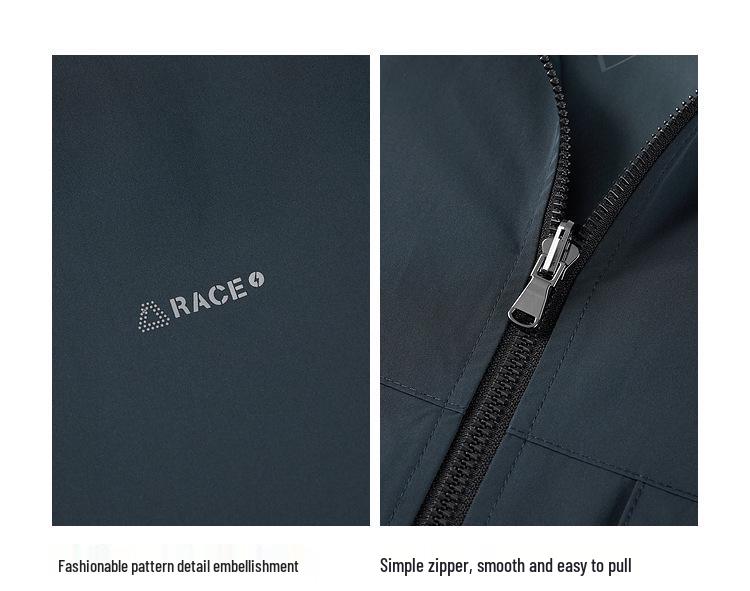 Men's Reversible All-Purpose Jacket - Autumn Workwear Style with Baseball Collar and Pockets