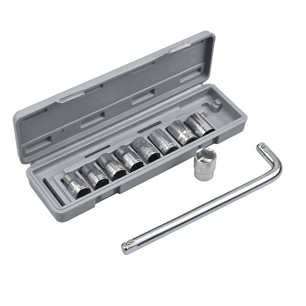 10Pcs 12 Wrench Socket Set 821mm Auto Repair Mechanical Tool Kit Mechanical Socket Tool