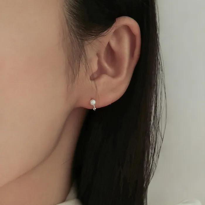 925 Silver Mini Freshwater Pearl Ring Earrings