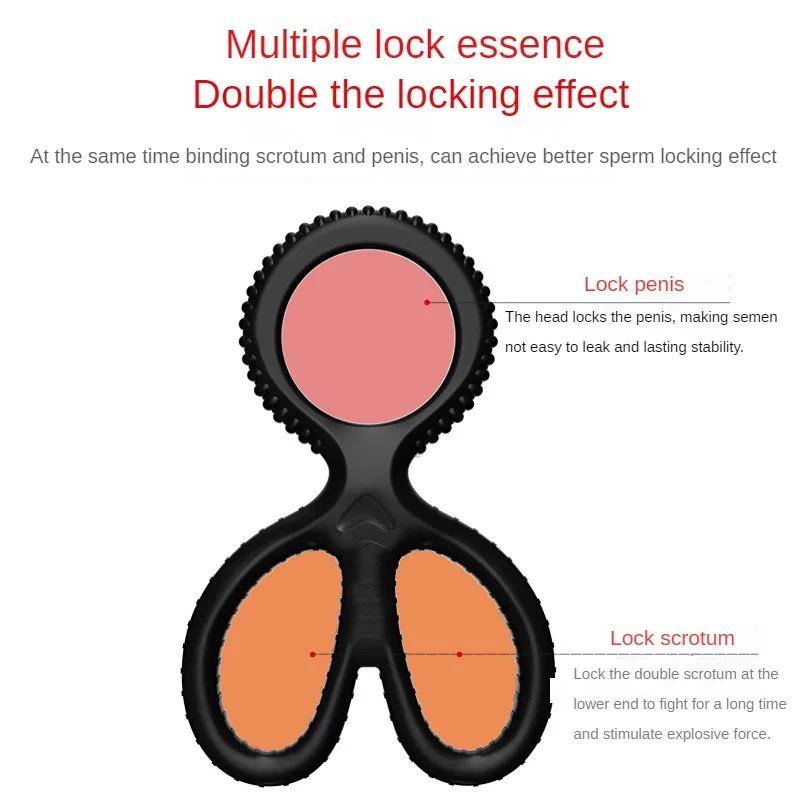 Cock Ring Silicone Penis Lock Rings Male Reusable Delay Ejaculation Ring Scrotum Bondage Goods Couple Cock Erection Erotic Toys