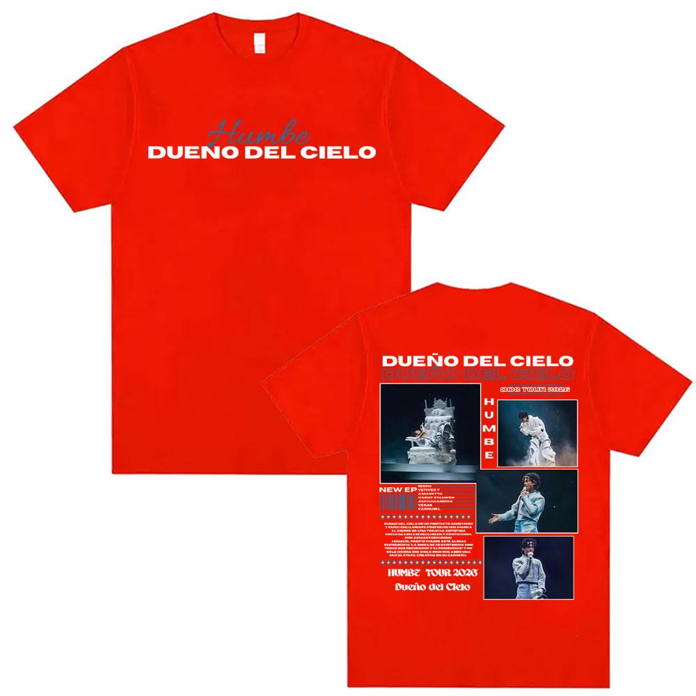 

Humbe Dueno Del Cielo Tour 2026 Cover T Shirts Men Women Summer Hip Hop Punk Style T Shirt High Quality Cotton Casual Tshirts M