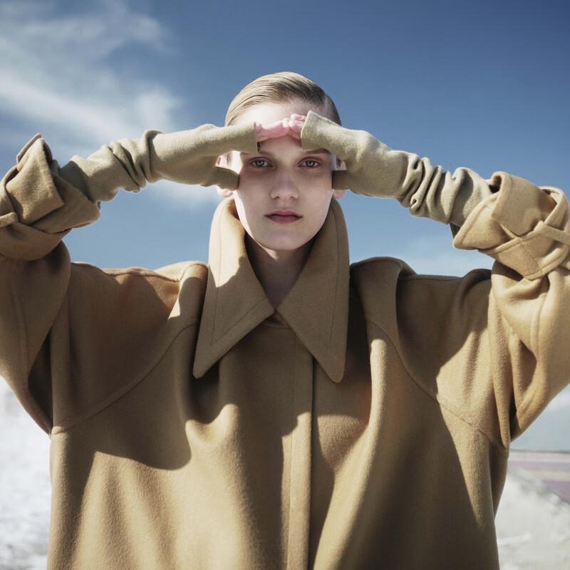 

Women s Merino Wool & Cashmere Long Coat M