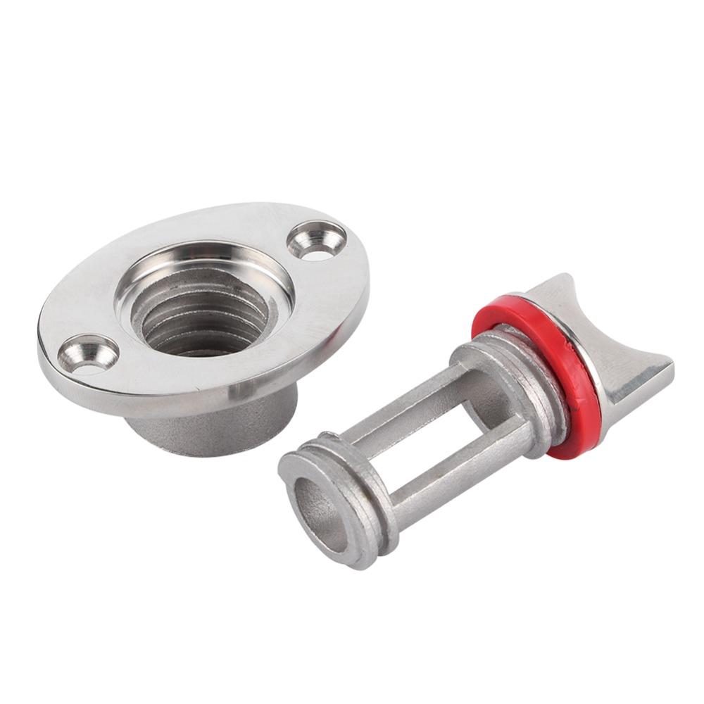 Stainless Steel Marine Garboard Drain Plug Polished Finish Screw Type Boat Drain Plug Hole Ornament Screw Thread Plug Yacht