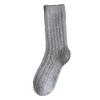 Wool Socks Mid-Tube Socks Season Warm Solid Color Boneless Confinement Socks Plush Thickened Cashmere Pile Socks For Women