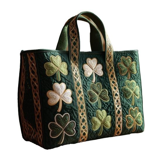 Quilted Vintage Handbag Women Tote Bag Shoulder Bag Machine Washable Floral Purse for Commuting Travel Grocery Shopping Beach