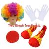 Colorful Clown Polka Dot Costume Set with Nose, Hat, Wig, Bow Tie, and Magic Props.