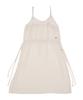 When You Move Dot See-Through Layered Logo Dress Cream