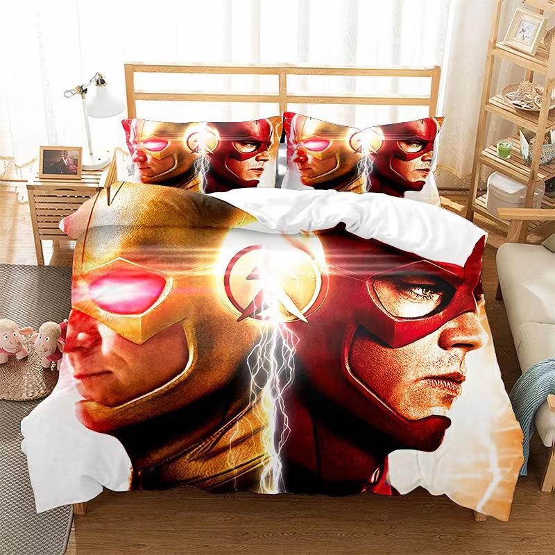 Wonder Woman Digital Printing Quilt Cover Pillowcase Three-Piece Living Bedding
