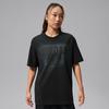 T Shirts Women's Black Crew Neck Moderate