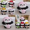 Mini Panda Sweet Plush Keychain Charming Stuffed Animal For Bags Keys And