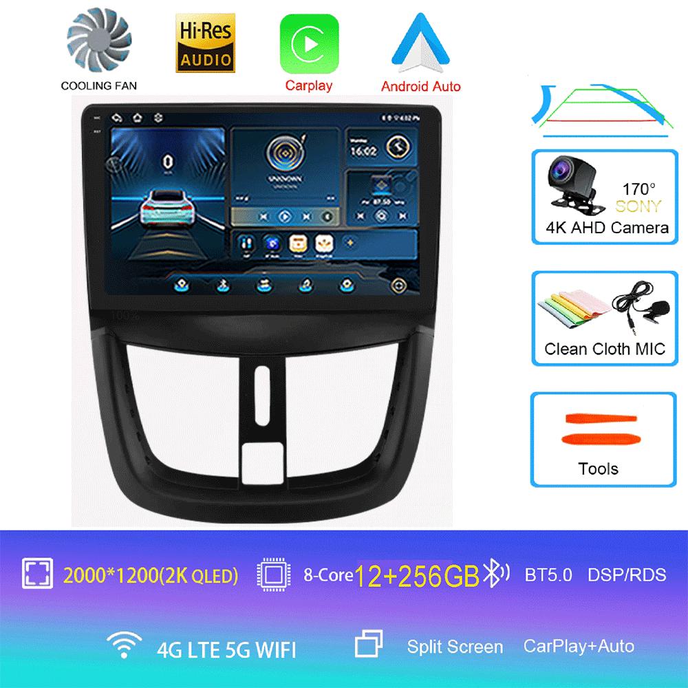 Android 14 Carplay Auto For Peugeot 207 CC 207CC 2006 - 2015 Car Radio GPS Multimedia Video Player Stereo WIFI+4G DSP