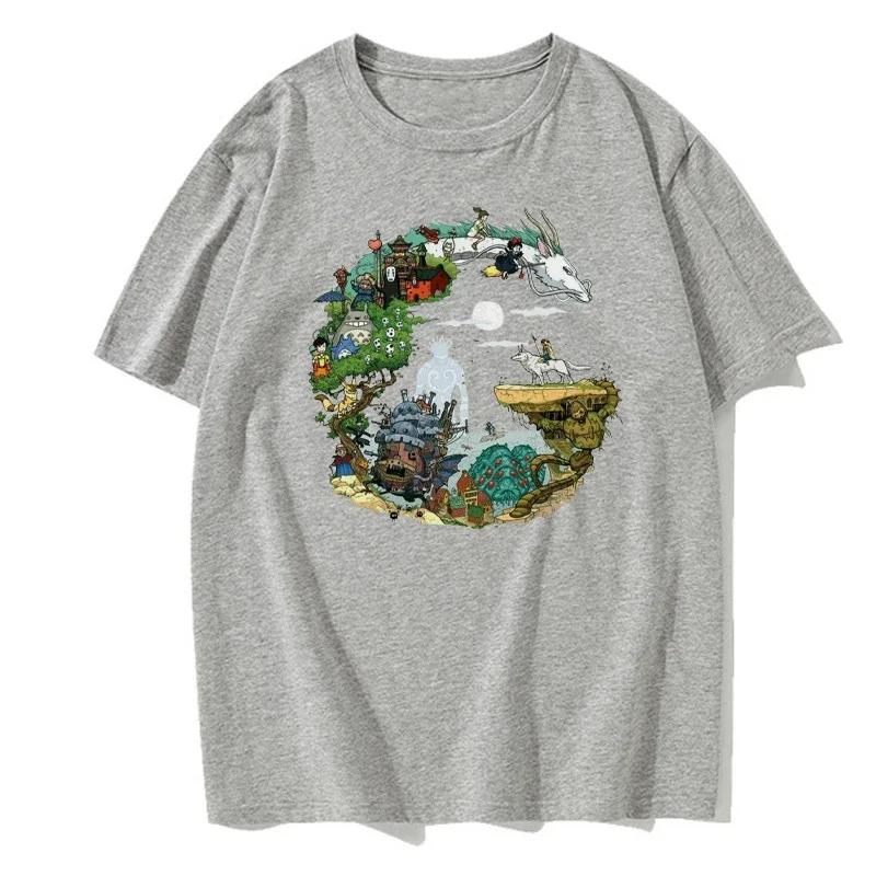 Anime Pattern Printed Men's T-shirt Large Cotton T-shirt High Quality Brand T-shirt Street Loose T-shirt