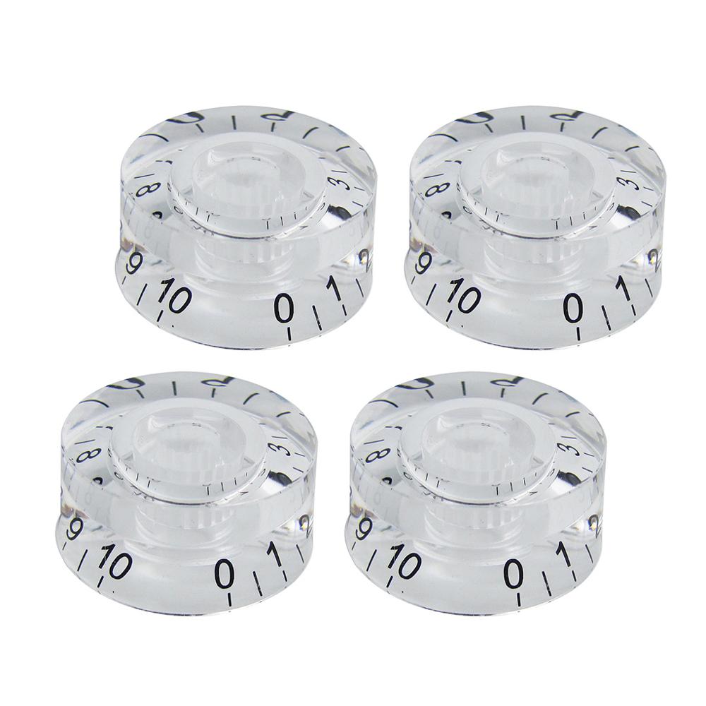 FLEOR 4PCS Guitar Knobs Speed Control Knobs 18-Splines For LP Style Electric Guitar Parts,13 Colors Available