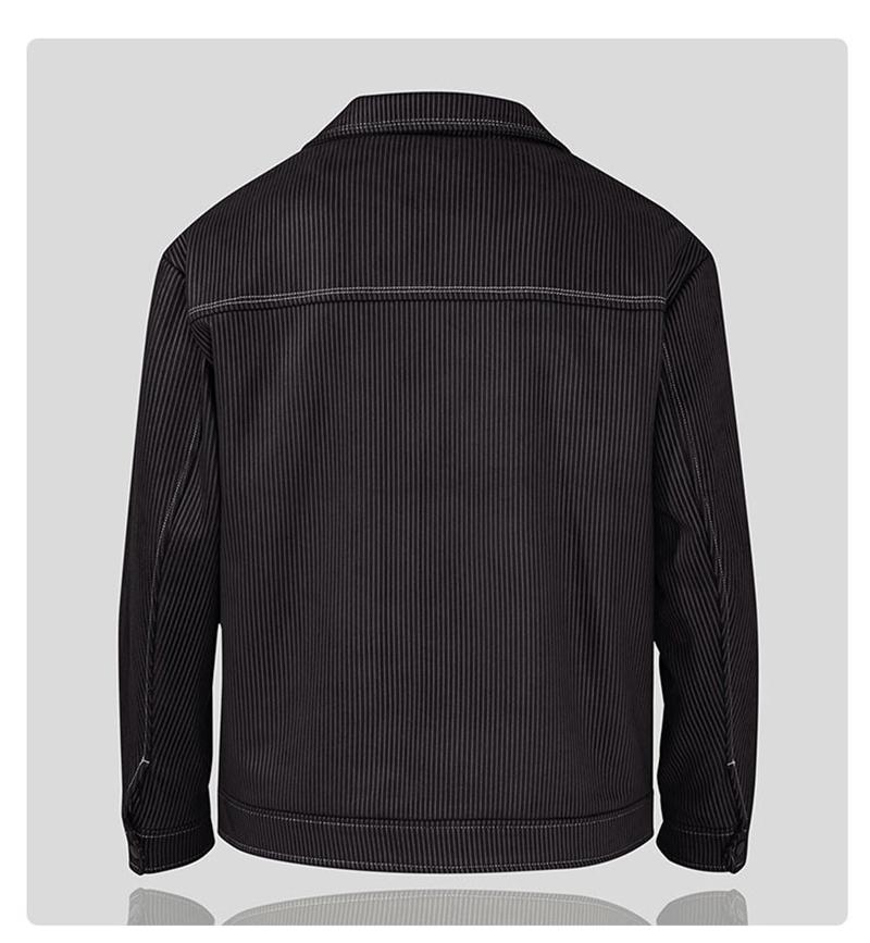 Classic workwear jacket men's fashionable workwear with imitation cashmere pit strips