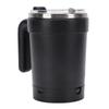 Self Stirring Mug Stainless Steel Automatic Magnetic Coffee Mug USB Rechargeable 380ML Capacity with Straw Black