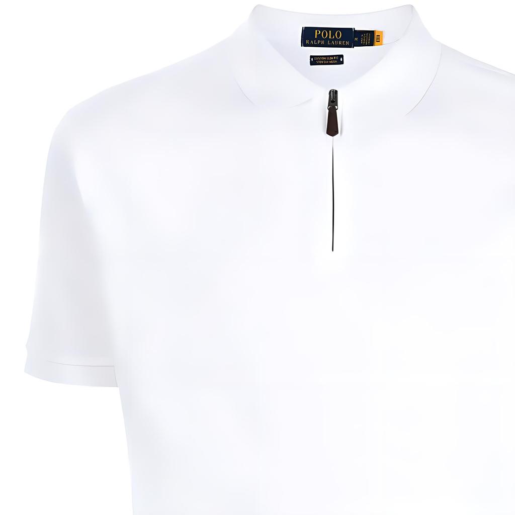 Polo Ralph Lauren Pull Couleur Unie Coupe Droite Manches Courtes Polo Homme hauts Blanc 710842622-002