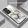 Marble Pattern Color For Oppo A79 5G 58 78 74 60 4G Reno 11F Realme GT 6 11 Note 50 10 C55 X2 Tempered Glass Black Phone Case
