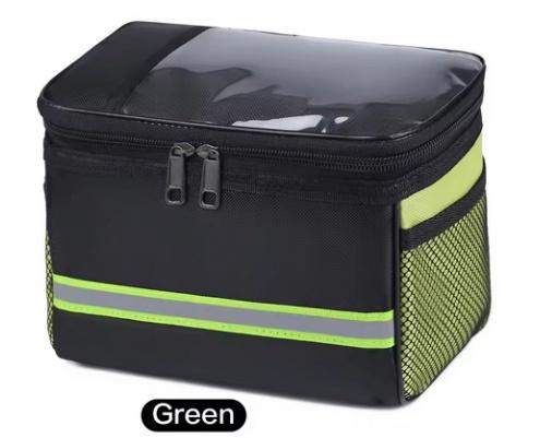 Передняя сумка на руль горного велосипеда, большая вместимость, водонепроницаемая, складная, передняя сумка, сумка на руль велосипеда, сумка для езды Stonego зелёный