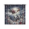 2pcs Merry Christmas Santa Claus print blackout curtain multiple size living room insulation holiday decoration machine washable