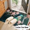Custom Name Peacock Flowers Romance Rug for Living Room, Game Rooms, Office, Bedroom, Floor Mat Playful Design, Fan Gifts Christmas Decor