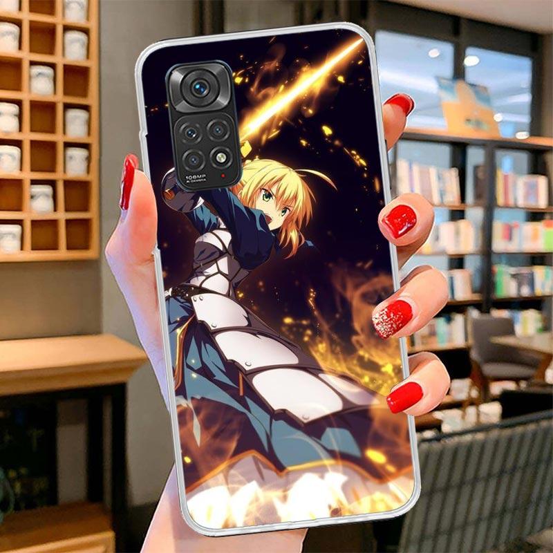 Fate Zero Stay Night Saber Cover Phone Case For Xiaomi Redmi Note 15 14 13 12 11 10 Pro Plus 14S 12S 11S 11T 11E 10S Soft Fundas