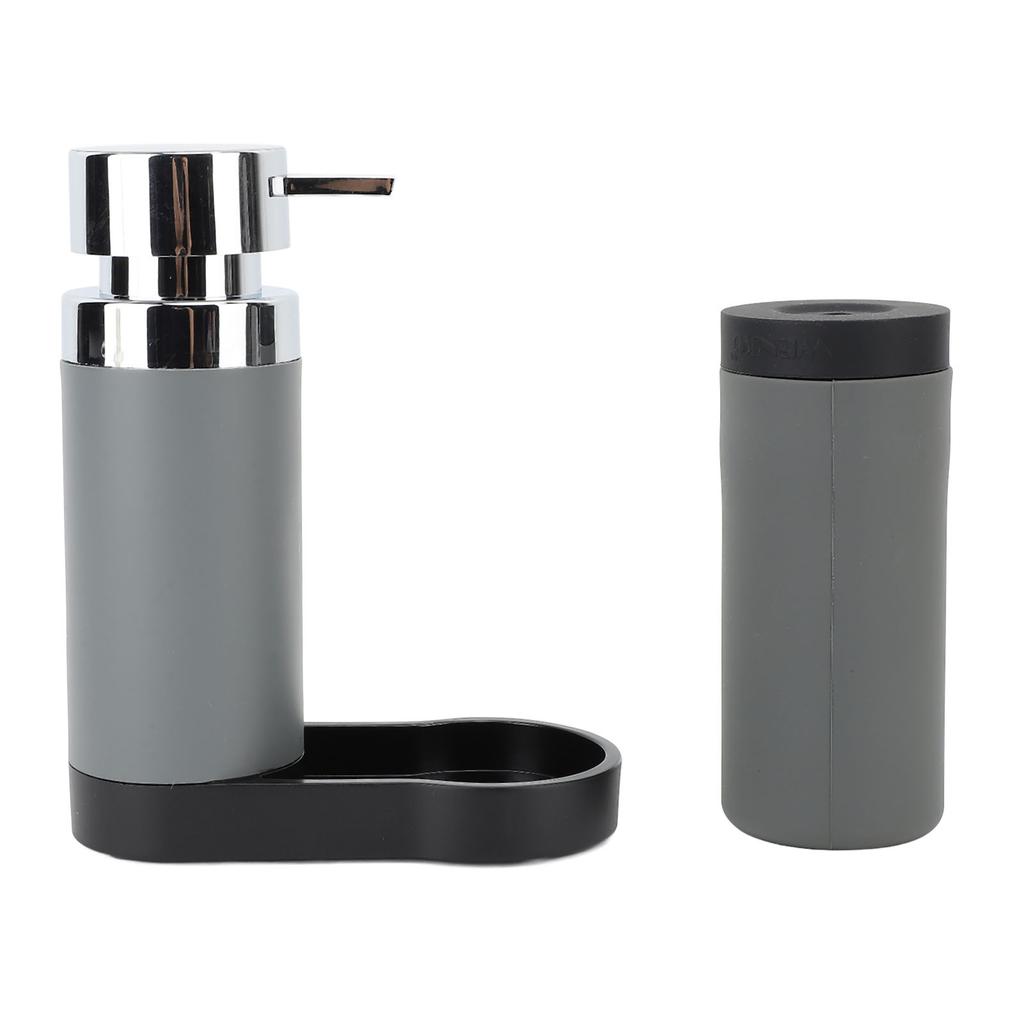 Dish Soap Dispenser Silicone Resin Medium Capacity Anti Drip with Tray Hand Soap Dispenser for