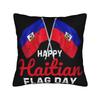 Haiti Haitian Flag Caribbean Souvenir Pillow Cover Comfy Cushion Cover Funny Pillow Case For Couch Sofa Bedroom
