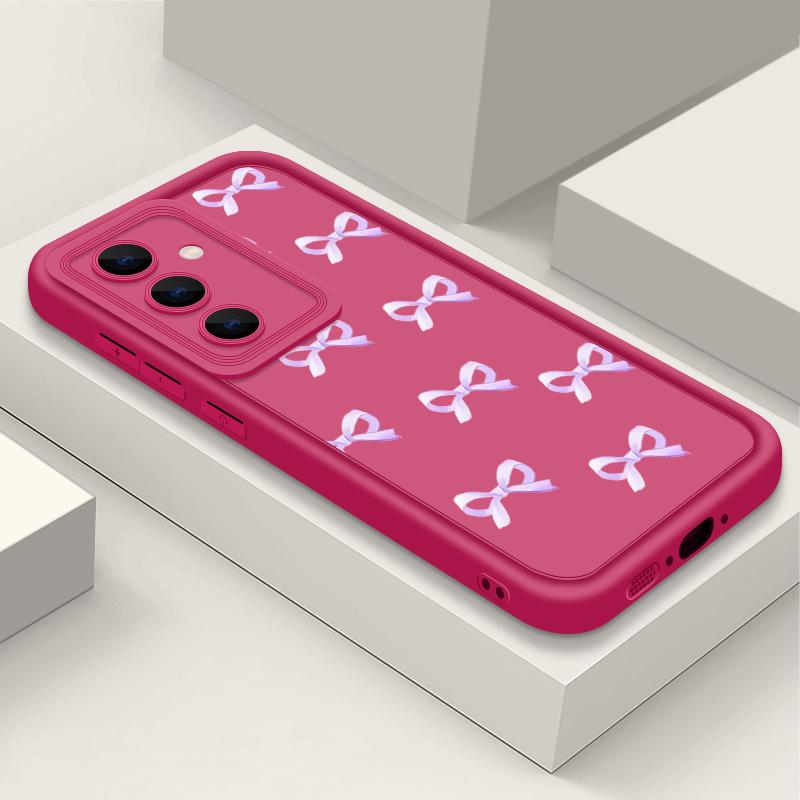 Bowknot Print Phone Case Shell For Samsung S25 Ultra S24 FE S23 A56 A36 A16 A26 A55 A15 A35 TPU Soft Shockproof Lens Protection Bumper Cover
